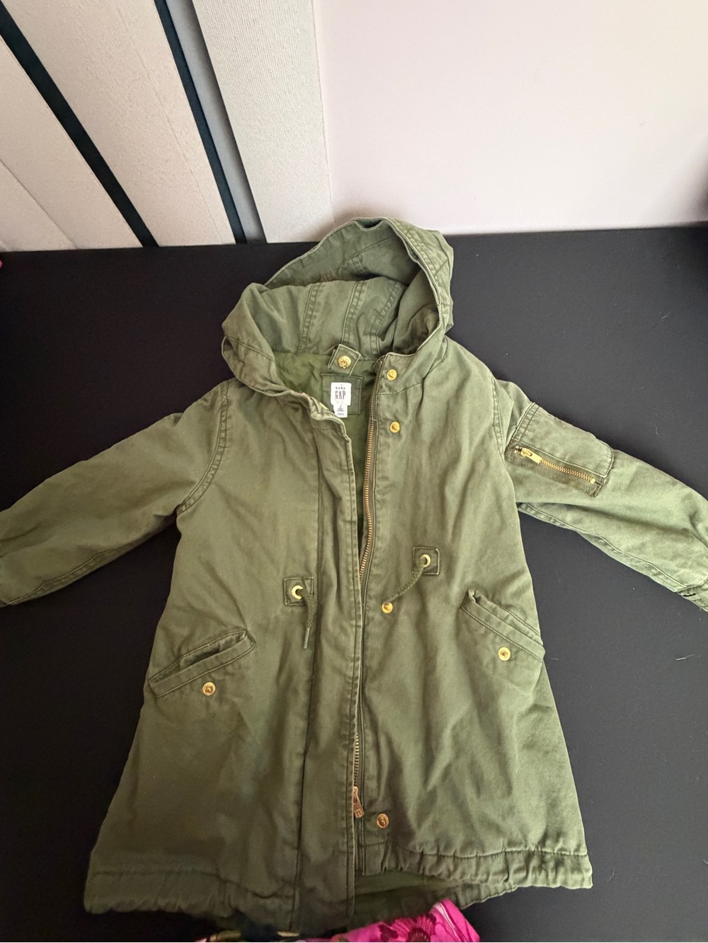 GAP Olive Green Hooded Kids Parka